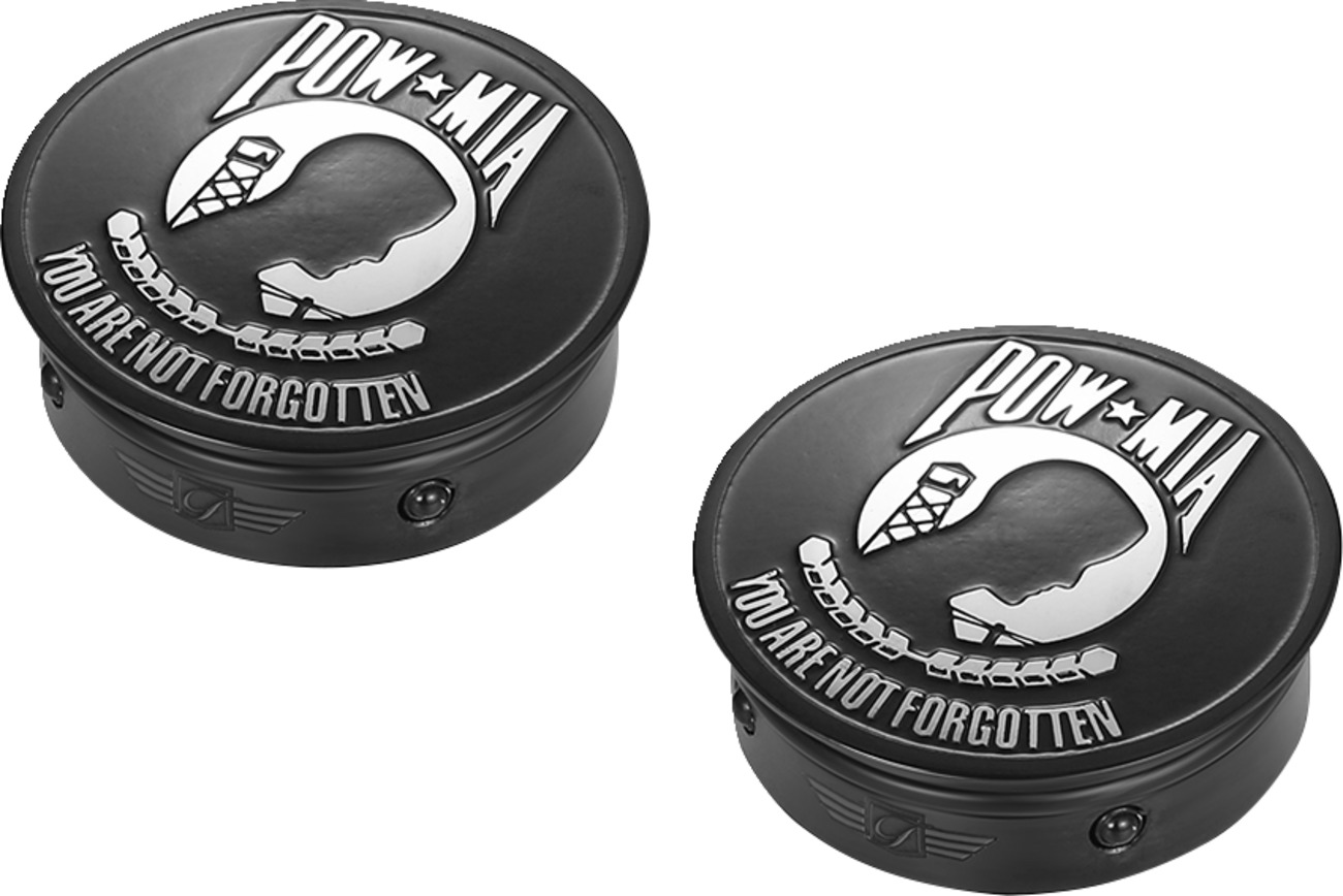 Figurati Designs POW MIA Black Swing Arm Covers Harley Touring - Image 4