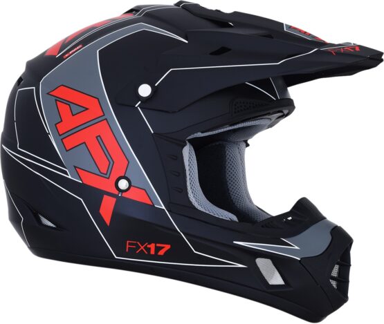 FX-17 Full Face Offroad Helmet Matte Red Small - Image 4
