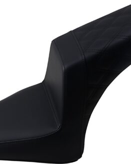 Step-Up Rear Lattice Stitch 2-Up Seat - Black