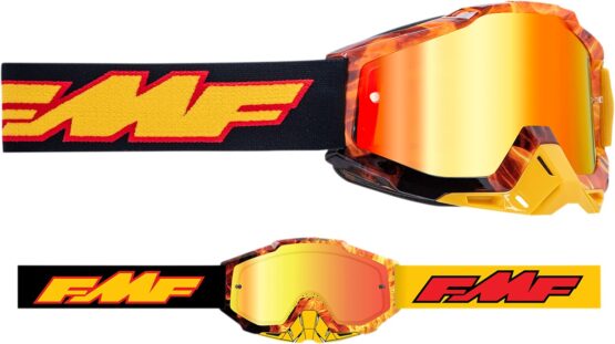 FMF PowerBomb Spark Goggles w/ Red Mirror Lens - Image 2