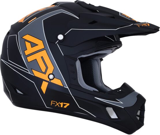 FX-17 Full Face Offroad Helmet Matte Orange Large - Image 2
