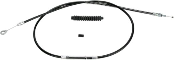 Barnett High-Efficiency Black Vinyl Clutch Cable +6in For Harley FXR4 FXSTSB