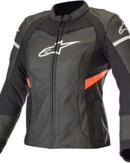 Women's Stella Kira Leather Jacket Black/Red/White US Medium