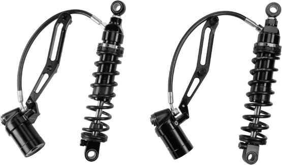 HardDrive Touring Remote Reservoir Shocks 14in Std Weight For Harley Touring - Image 2