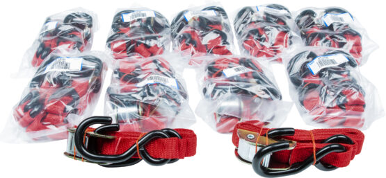 Fire Power 1 Inch Tie-Downs Red 10 Pairs