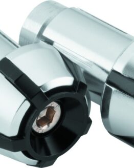 BikeMaster Anti-Vibration Bar Ends - Black/Silver
