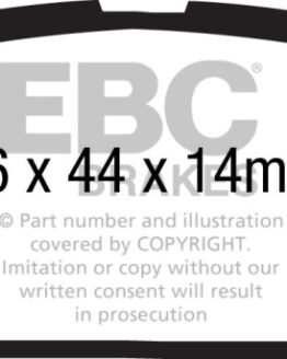 EBC Redstuff Rear Ceramic Brake Pads DP31880C Fits 11+ Fiat 500 1.4 (ATE)