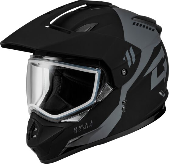 GMAX GM-11 Ronin Helmet Matte Black/Silver Medium