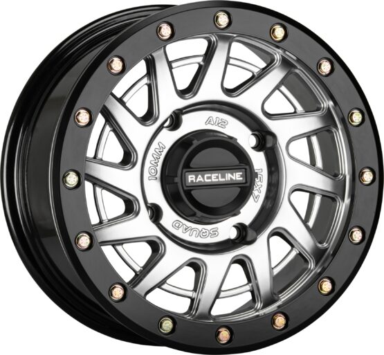 Raceline Squad Beadlock Wheel 15x7 Hyper Silver 4x137 +10 For UTV