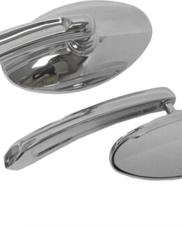 HardDrive Chrome Oval Die Cast Mirrors for Harley Davidson