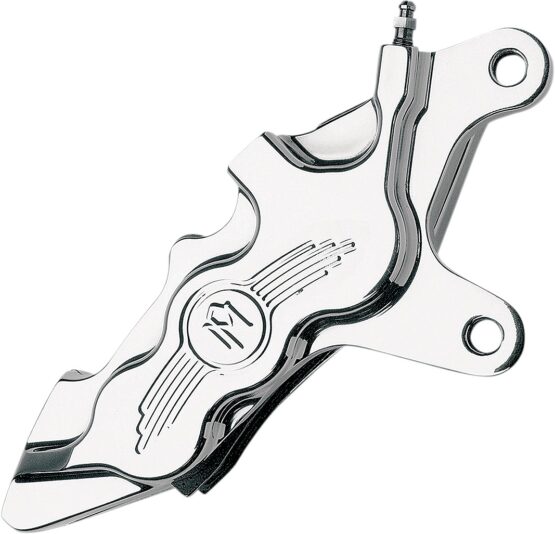 Chrome Front 6 Piston Differential Bore Caliper for Harley