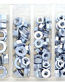 Bolt Flange Nut Assortment 140 Piece Kit Silver M5-M10