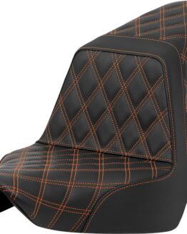 Saddlemen Step-Up Seat Lattice Stitch Orange Harley FLSB FXLR 18-21