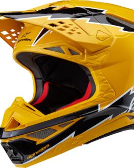 Alpinestars Supertech M10 Ampress MIPS Helmet Gloss Black/Yellow XL