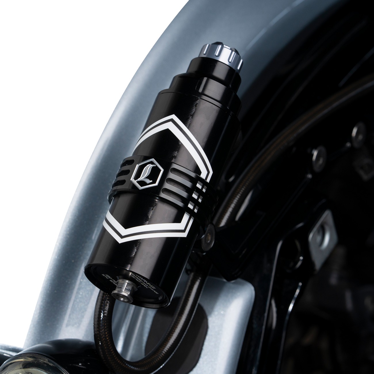 Legend Suspension REVO ARC External Reservoir Mounts Black For Harley Touring - Image 3