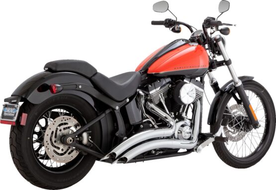 Vance & Hines Big Radius 2-Into-2 Chrome Exhaust For Harley Softail 86-09