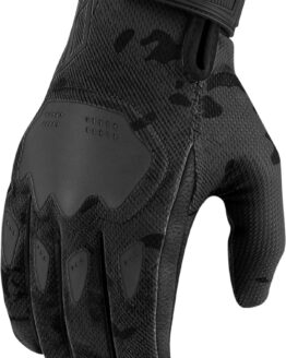 ICON Hooligan CE Gloves 2XL Black Camo Gray Men's