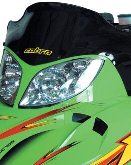 Powermadd Cobra Low Windshield Black 14.25in For Arctic Cat Firecat/Sabercat