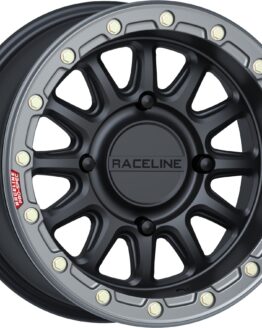 Raceline Alpha Beadlock Wheel 15x7 4x137 +10 Black Gunmetal Ring