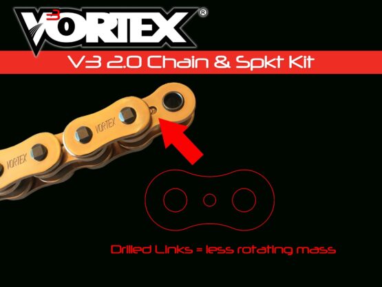 V3 Chain & Sprocket Kit Gold RX Chain 520 16/41 Hardcoat Aluminum - Image 3
