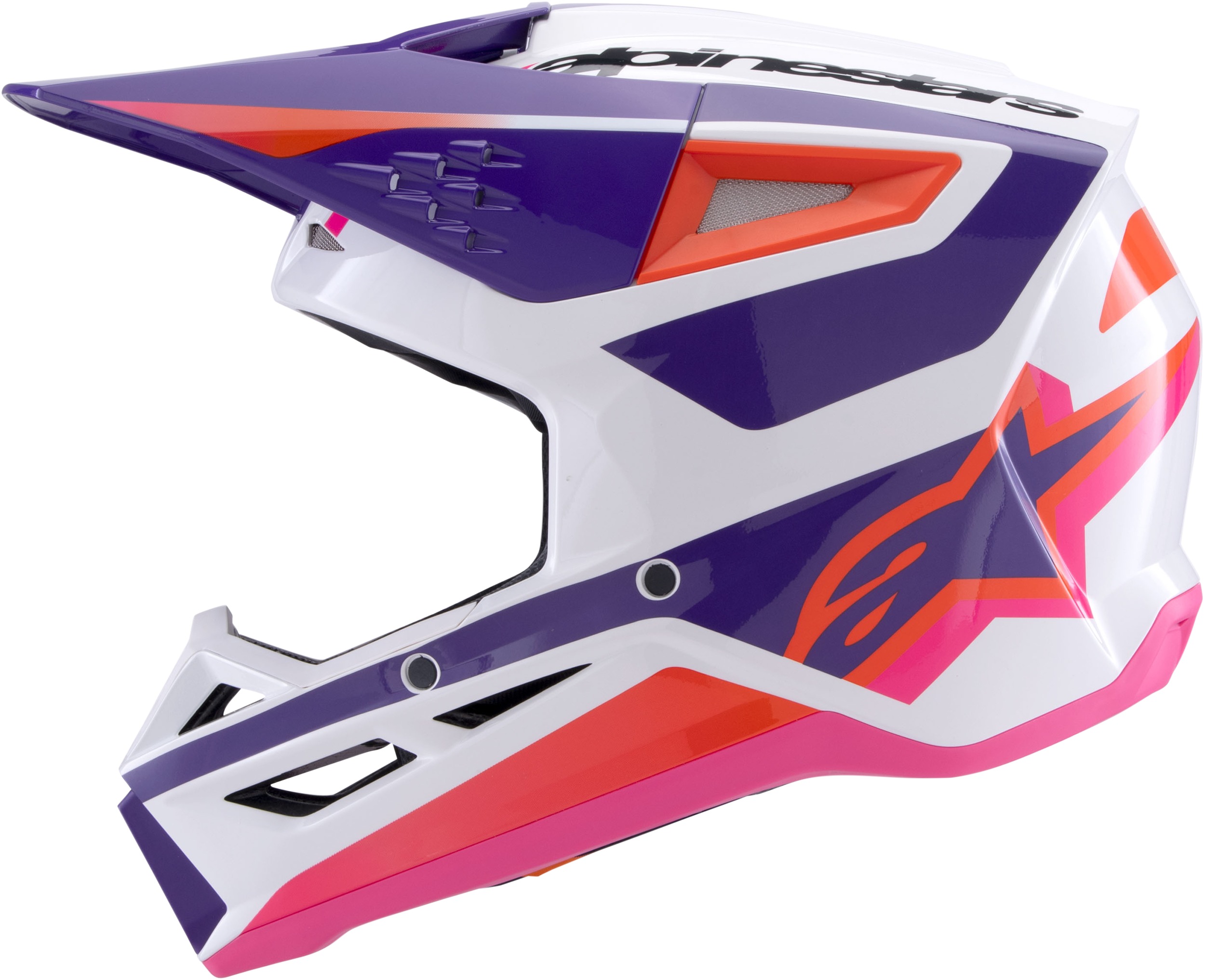 Alpinestars SM3 Heat Helmet Gloss White/Purple/Pink LG - Image 4