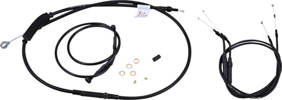 Extended Black Control Cable Kit For 10" T-Bar Handlebars - Image 2