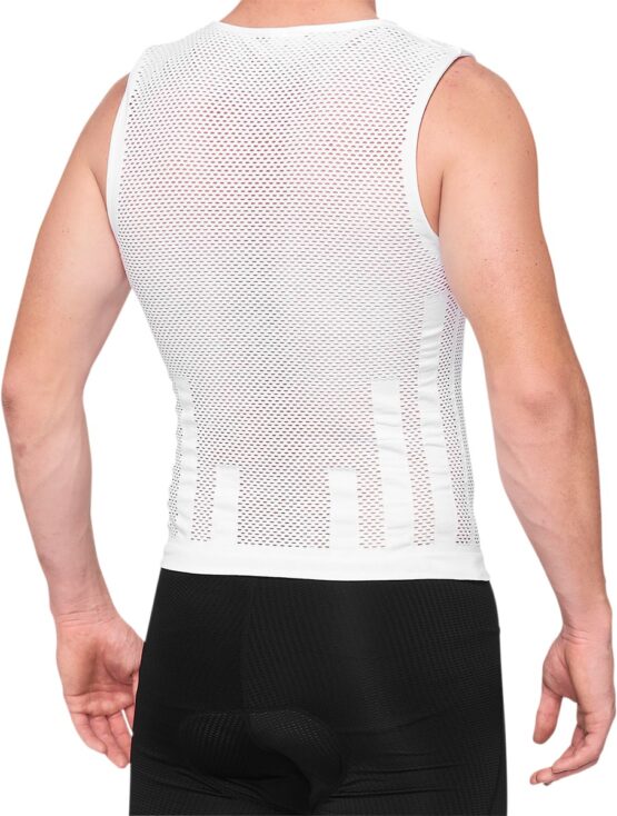 100 Percent Zephyr Cooling Tank S/M White Men's - Image 2