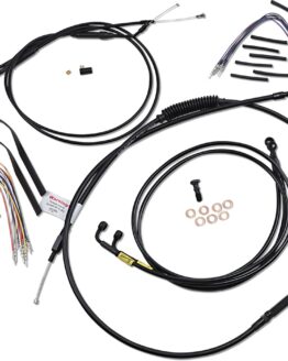 Extended Black Control Cable Kit for 13" Bagger Bars