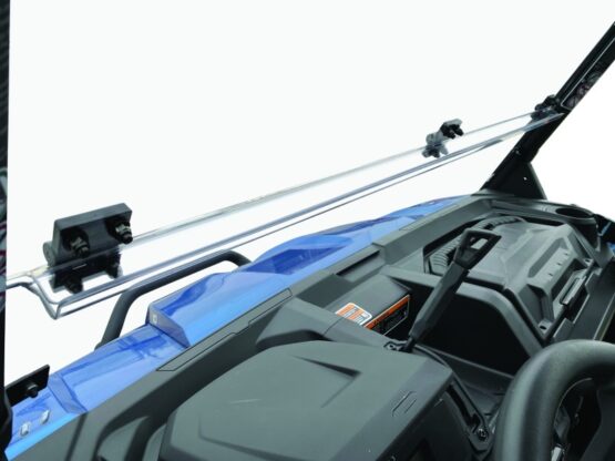 QuadBoss Windbreak Folding Windshield Clear Fits 16-22 Can-Am Defender HD10 - Image 2