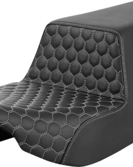 Saddlemen Step-Up Seat Honeycomb Silver Stitch FL 2023-2024 Harley FLHX, FLTRX