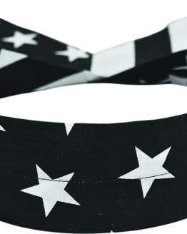Zan Headgear Cotton Cooldanna Black/White Flag Bandanna