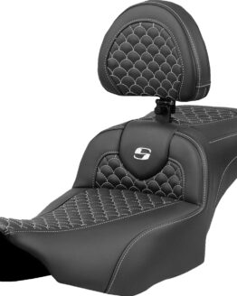 Saddlemen Roadsofa Extended Reach Seat w/ Backrest Black For FLTR FLHX 2023-2024