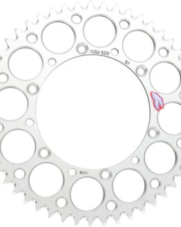 Rear Sprocket Grooved - Silver 520-51 Teeth