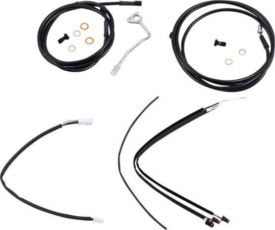 Extended Black Control Cable Kit for 18" Gorilla Bars