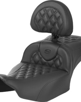 Saddlemen Roadsofa Extended Reach Seat w/ Backrest Carbon Fiber FLTR FLHX 23-24