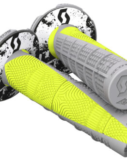 Duece 2 Motorcycle Grips Grey/Neon Yellow 7/8"