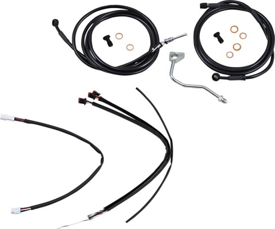 Extended Black Control Cable Kit for 14" Gorilla Bars