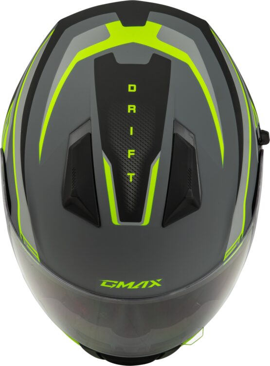 GMAX FF-18 Drift Full Face Helmet Matte Grey/Hi-Vis Small - Image 3