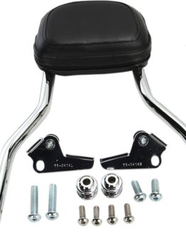 Cobra Detachable Backrest Round Chrome Fits Softail 2007-2017