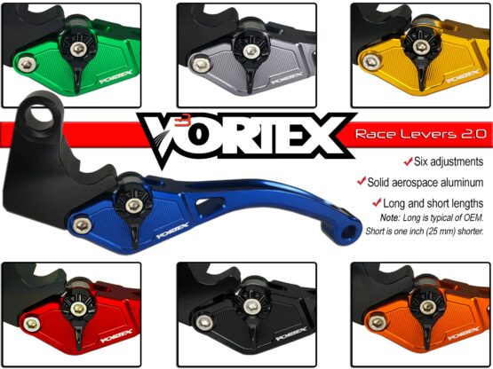 Vortex VTX 2.0 Clutch Lever Long - Orange Fits Ducati Models - Image 2