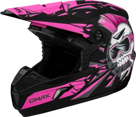 GMAX MX-46Y Unstable Youth Helmet Matte Black/Pink Small