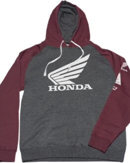 Factory Effex Men's Honda Wing Hoody Charcoal/Burgundy Size L