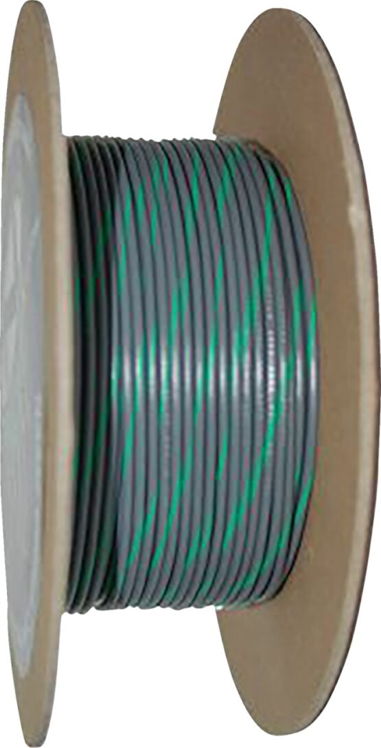 NAMZ 100ft 20 AWG Gray Green Stripe Wire Spool