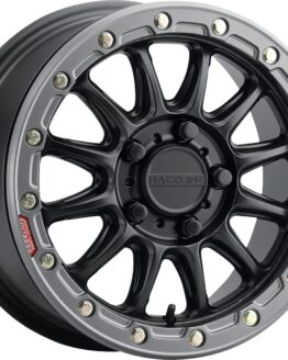 Raceline Alpha Beadlock Wheel 17x7 4x137 +25mm Black Gunmetal Ring