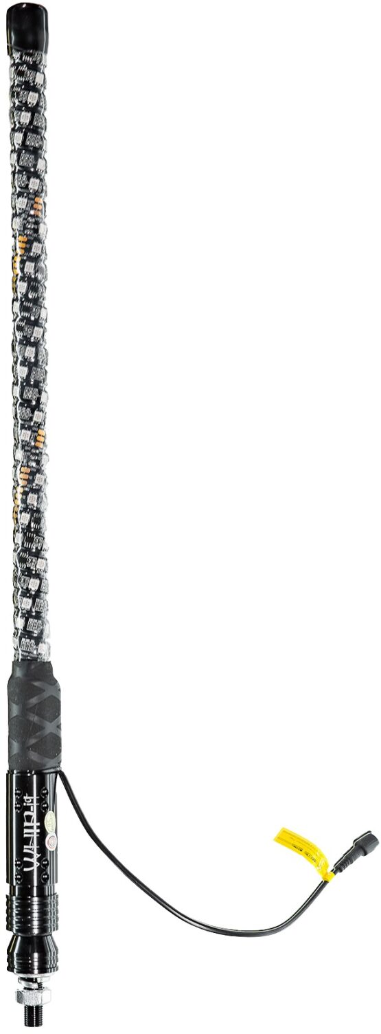 4Ft Quick Disconnect LED Lighted Whip w/ Flag - RGB Chasing WhipIt Light Rod