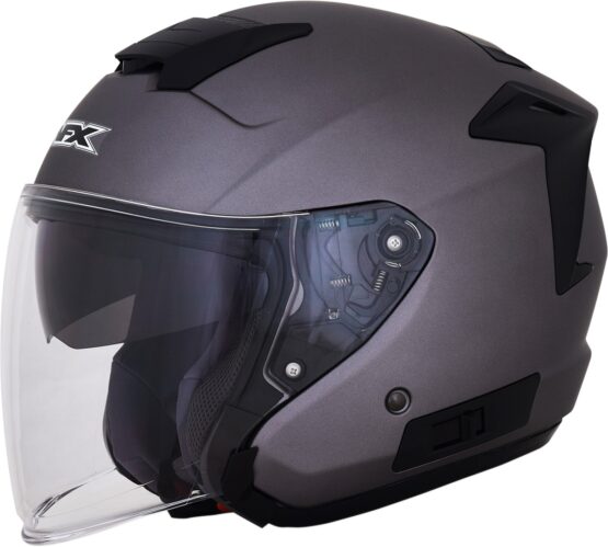 FX-60 Open Face Street Helmet Gray Medium - Image 4