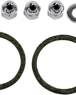 Exhaust Port Gasket Kit w/ Chrome Acorn Nuts