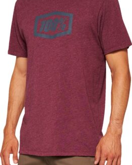 100% Icon Tee Maroon Heather Small