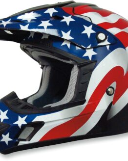 FX-17 Flag Full Face Offroad Helmet Red/White/Blue/Black Large