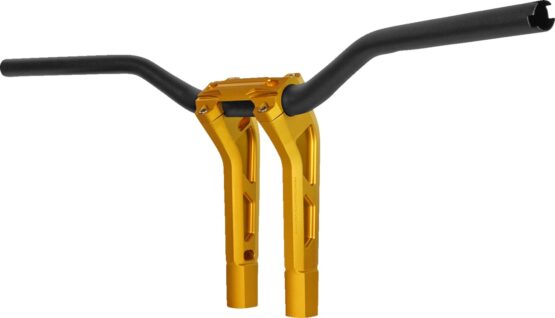 Performance Machine Phatbar Handlebar & Riser Kit Gold 9in Harley - Image 2